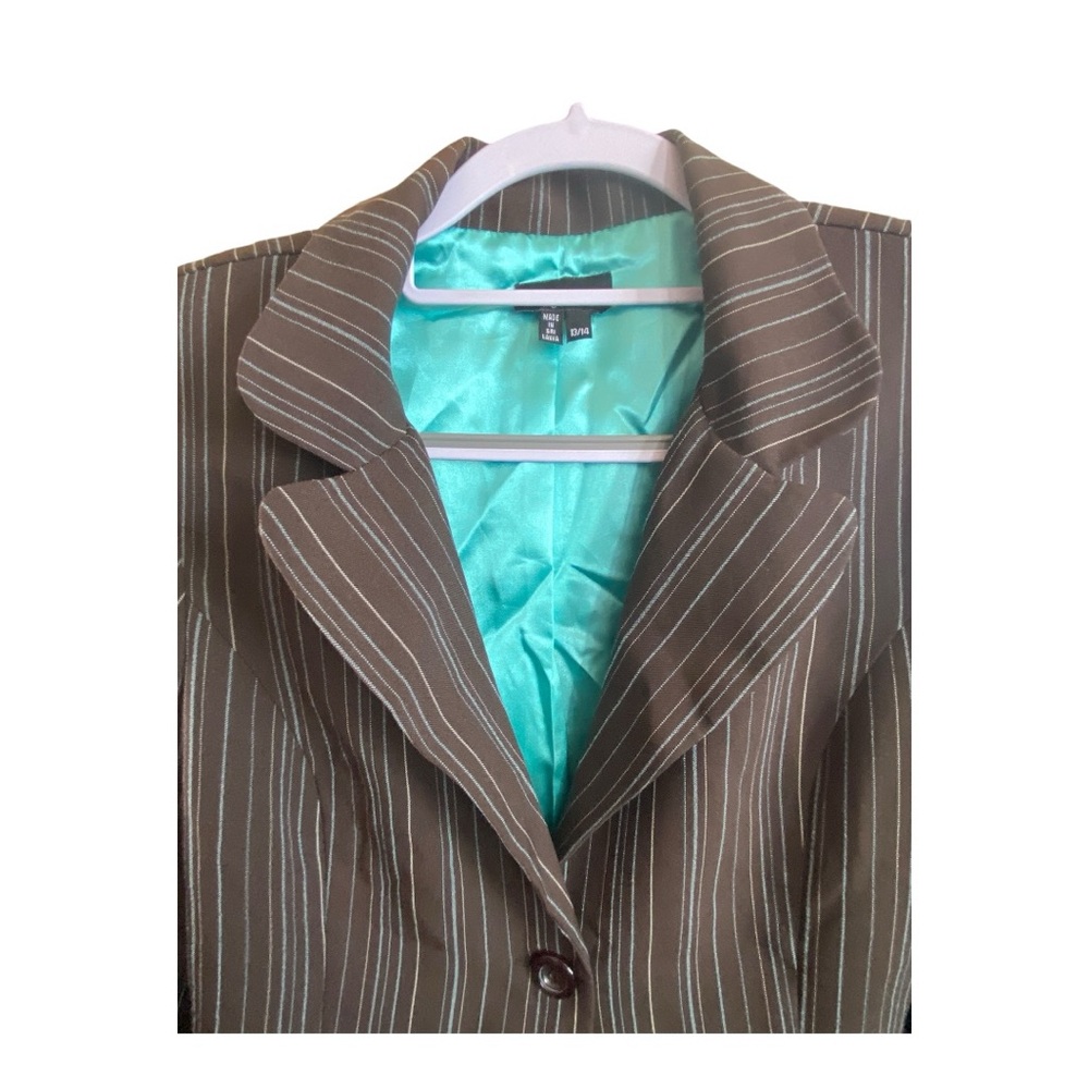 My Michelle Brown Striped Blazer - Picture 4 of 7